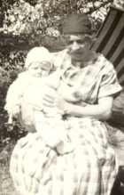 Grandmother Cecilia with Lars-Gustaf.