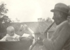 Grandpa Claes Erik plays the clarinet for Lars-Gustaf